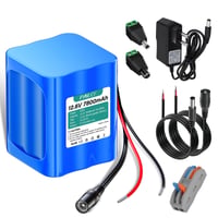 Lítiovo-iónová batéria Mspalocell 12,6 V 7800 mAh s nabíjačkou, pripojovacím káblom a adaptérom na použitie pre solárne panely, kamery, smerovače, alarmy a DIY osvetlenie 1