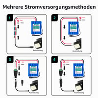 Lítiovo-iónová batéria Mspalocell 12,6 V 7800 mAh s nabíjačkou, pripojovacím káblom a adaptérom na použitie pre solárne panely, kamery, smerovače, alarmy a DIY osvetlenie 4