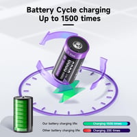 Mspalocell USB-C Lítium Akkumulátor C LR14 1.5V 6000mWh Gyorstöltő Kábellel Töltésjelző Fénnyel 1500+ Ciklus 6 Darabos Csomag 6