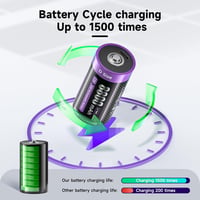 Mspalocell USB-C Újratölthető D Elem Akkumulátor 8800 mAh 1.5V Gyorstöltő Lítium Elem Töltőkábellel 4 Darabos Csomag 5
