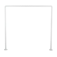 MSV aluminijska kutna šipka za tuš zavjesu iz 3 dijela, sa stropnim nosačem i karikama, 80x80x80 cm, bijela 5