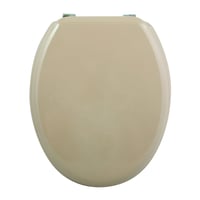 Capac WC MSV CLÉO din MDF – Balamale din oțel inoxidabil – Suprafață lucioasă – Ø 370 x 450 mm – Bej – Capac de toaletă ușor de montat și de curățat 2
