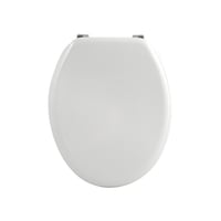 WC doska MSV Cléo z MDF s pántmi z nehrdzavejúcej ocele, biela, 370 x 450 mm, ľahko čistiteľná 1