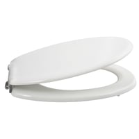 WC doska MSV Cléo z MDF s pántmi z nehrdzavejúcej ocele, biela, 370 x 450 mm, ľahko čistiteľná 3