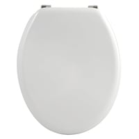 WC doska MSV Cléo z MDF s pántmi z nehrdzavejúcej ocele, biela, 370 x 450 mm, ľahko čistiteľná 2