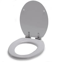 WC doska MSV Cléo z MDF s pántmi z nehrdzavejúcej ocele, biela, 370 x 450 mm, ľahko čistiteľná 5
