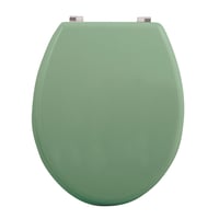 MSV CLÉO WC-ülőke MDF matt bazsalikomzöld rozsdamentes acél zsanérokkal lassú záródással 370x450 mm 1