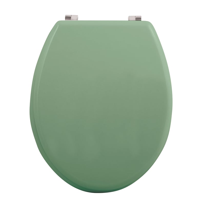 MSV CLÉO WC-ülőke MDF matt bazsalikomzöld rozsdamentes acél zsanérokkal lassú záródással 370x450 mm