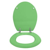 MSV CLÉO WC-ülőke MDF matt bazsalikomzöld rozsdamentes acél zsanérokkal lassú záródással 370x450 mm 2