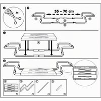 MSV Scaun de cadă extensibil, capacitate 150 kg, aluminiu/plastic, antracit, 55-70 x 18 x 26 cm 6