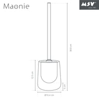 MSV Maonie keramički set WC četke - Crna garnitura WC četke za kupaonicu 4