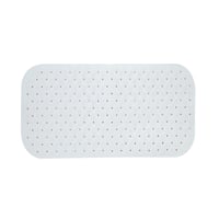 Covoraș antiderapant pentru cadă MSV Premium cu ventuze - alb, cu aromă de trandafiri - 36 x 76 cm - antibacterian - lavabil la 60°C 2