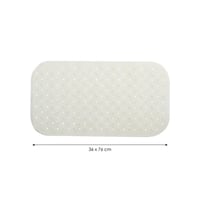 Covoraș antiderapant pentru cadă MSV Premium cu ventuze - alb, cu aromă de trandafiri - 36 x 76 cm - antibacterian - lavabil la 60°C 3