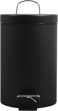 MSV rozsdamentes acél pedálos szemetes, fekete, 3 literes - 3 Litre, Black 10