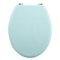 WC doska MSV s MDF krytom – Pastelovo zelená, v tvare srdca – Pánty z nehrdzavejúcej ocele – 43x37x5 cm – Protišmyková – Pre štandardné WC 1