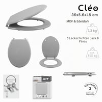 WC doska MSV s MDF krytom – Pastelovo zelená, v tvare srdca – Pánty z nehrdzavejúcej ocele – 43x37x5 cm – Protišmyková – Pre štandardné WC 4