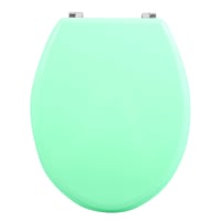 WC doska MSV s MDF krytom – Pastelovo zelená, v tvare srdca – Pánty z nehrdzavejúcej ocele – 43x37x5 cm – Protišmyková – Pre štandardné WC 2