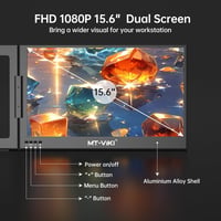 MT-VIKI 15.6" Hordozható Monitor FHD 1080P IPS, 360° Forgatható Laptop Kijelző Bővítő - 15.6 triple screen laptop 6