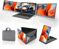 MT-VIKI 15.6" Hordozható Monitor FHD 1080P IPS, 360° Forgatható Laptop Kijelző Bővítő - 15.6 triple screen laptop 1