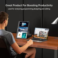MT-VIKI 15.6" Hordozható Monitor FHD 1080P IPS, 360° Forgatható Laptop Kijelző Bővítő - 15.6 triple screen laptop 7