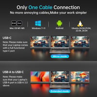 MT-VIKI 15.6" Hordozható Monitor FHD 1080P IPS, 360° Forgatható Laptop Kijelző Bővítő - 15.6 triple screen laptop 4