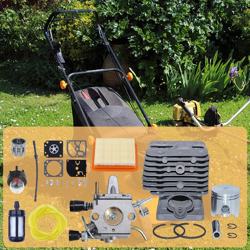 Mtanlo 35mm Henger Dugattyú Készlet Stihl FS120 FS200 FS250 Fűkaszához Karburátorral Légszűrővel Javító Kit
