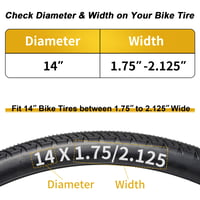 MTATCN 14" x 1,75-2,125 duša na bicykel s autoventilom (Schrader) 32 mm pre detský bicykel, odolná proti prepichnutiu, 2 ks 2