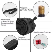MTATCN 14" x 1,75-2,125 duša na bicykel s autoventilom (Schrader) 32 mm pre detský bicykel, odolná proti prepichnutiu, 2 ks 4