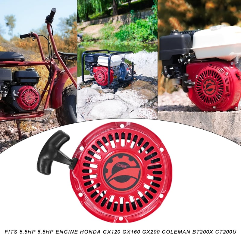 MTATCN GX160 Berántó Indító Szerkezet - Kompatibilis GX120/GX200/Predator 212cc Motorokkal, Piros, Kézi Indítású Go-Kart Alkatrész