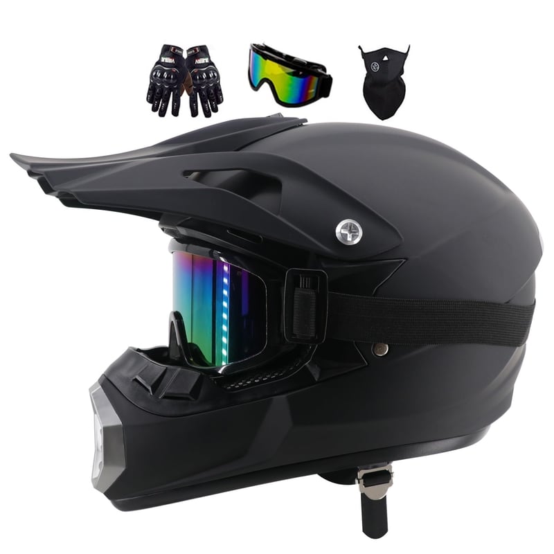 MtQcBdHy Motokrosová integrálna prilba Dirt Bike Offroad motocyklová prilba MTB ATV DH Downhill pánska dámska detská veľkosť L (56-57 cm)