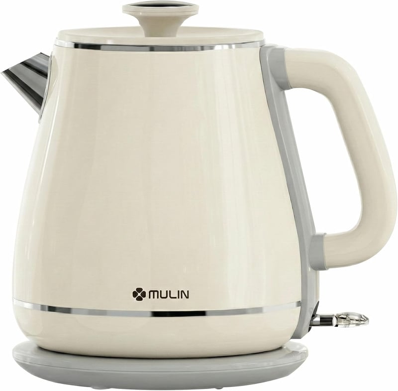 MULIN Vintage retro elektromos vízforraló, 1,8 l, 2200 W, 360° alap, automatikus kikapcsolás