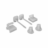 Set de balamale pentru capac WC din plastic - Oval, alb, nylon, cu balamale pentru scaun de toaletă, piesă de schimb universală, 20g 1