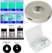 MUARRON Biológiai Mikroszkóp 200-4000X Nagyítás Hallgatók Felnőtteknek Fekete - black 6