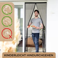 MÜCKENMEISTER Sieťka proti hmyzu na balkónové dvere 200x90 cm – Magnetická sieťka na dvere – Sieťka proti hmyzu na balkón – Ochranná sieť proti hmyzu 3