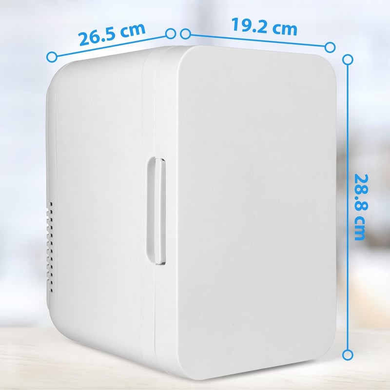 MUCOOS 6L Mini Hűtőszekrény 220V/12V Hűtés-Fűtés Fehér