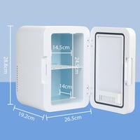 MUCOOS 6L Mini Hűtőszekrény 220V/12V Hűtés-Fűtés Fehér 3
