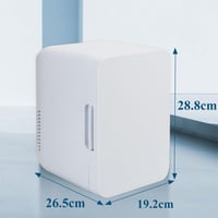 MUCOOS Mini Hűtő 6L Kapacitással - Hordozható Hűtő-Fűtő Funkciós Kozmetikai Hűtőszekrény, 220V/12V, 8 Dobozos, Art Deco Fehér 3