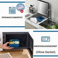 MUJUZE Bento Box pre dospelých 2000 ml, 2-poschodový obedár s príborom, zelený, nepriepustný, bez BPA, do práce a na piknik 5