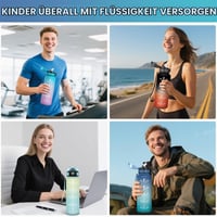 Športová fľaša Mulbijeo 1,5 litra, vhodná aj na sýtené nápoje, so slamkou, bez BPA, nepriepustná, na turistiku, cyklistiku, fitness 7