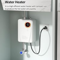 Mulcort 3000W 220V fehér mini átfolyós vízmelegítő digitális hőmérővel 4