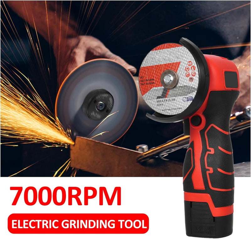 Mulcort Akkus Sarokcsiszoló 7000RPM 16.8V 2 Akkumulátorral