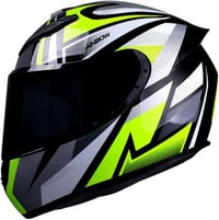 Mulcort Full Face Rapid utcai motor bukósisak négy évszak uniszex felnőtt Szürke Zöld XL Style D 1