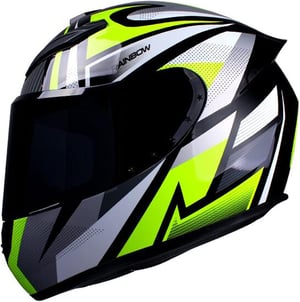 Mulcort Full Face Rapid motoros bukósisak, uniszex, Style D - szürke-zöld - L-es méret