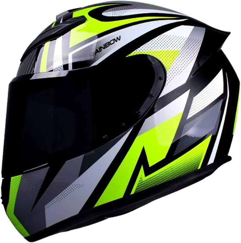 Mulcort Full Face Rapid utcai motor bukósisak négy évszak uniszex felnőtt Szürke Zöld XL Style D