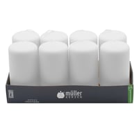 Set lumânări cilindrice albe, fără parfum, Müller Kerzen – 8 bucăți, diametru 6 cm, înălțime 12 cm, timp de ardere 32 de ore, pentru uz casnic și sărbători 2