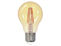 Bec retro LED A60 cu filament Müller-Licht E27, auriu, 4,5W (echivalent 35W), 2000K, lumină albă foarte caldă, nereglementabil 1