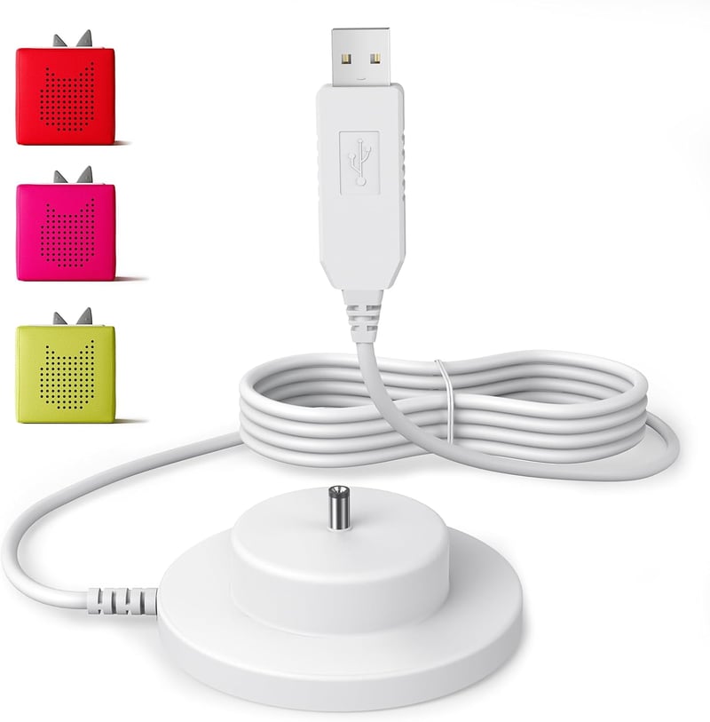MULTIM USB Töltőállomás Toniebox Hanglejátszóhoz - Kompatibilis Tonie Box Audió Lejátszóval, Utazáshoz Ideális Töltőkábel, 9V