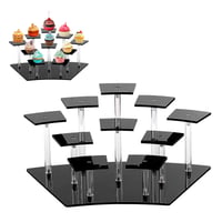 Mumisuto akrilni stalak za izlaganje za Funko Pop figure, stolni organizator za lakove za nokte, začine, kozmetiku, nakit - crni 1