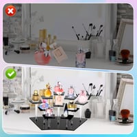 Mumisuto akrilni stalak za izlaganje za Funko Pop figure, stolni organizator za lakove za nokte, začine, kozmetiku, nakit - crni 7