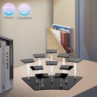 Mumisuto akrilni stalak za izlaganje za Funko Pop figure, stolni organizator za lakove za nokte, začine, kozmetiku, nakit - crni 3